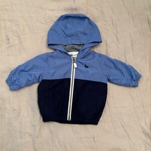 Carter's Blue Baby Jacket with Navy Whale / 3 Months